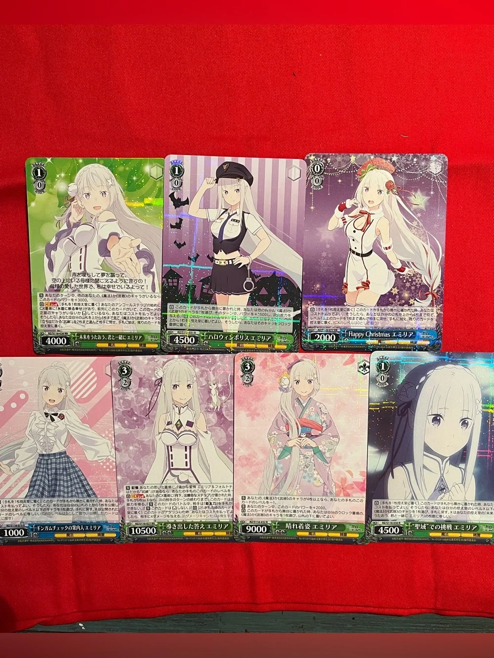 Emilia Anime Trading Card - Pink Character Art (Set of 1)